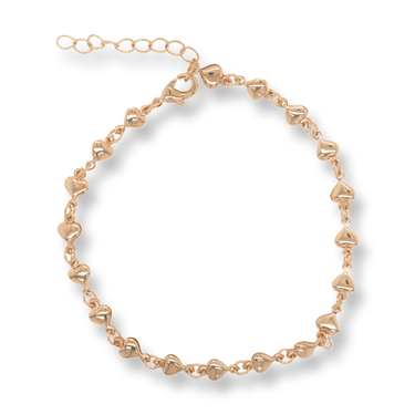Gold Heart Charm Bracelet